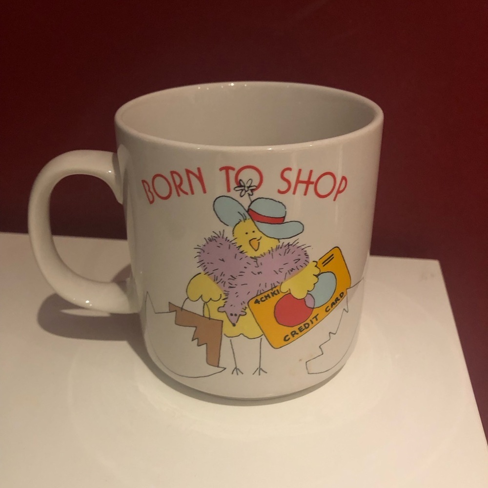 3/$40 Russ Berrie & Co. Inc. "Born to Shop" Mug